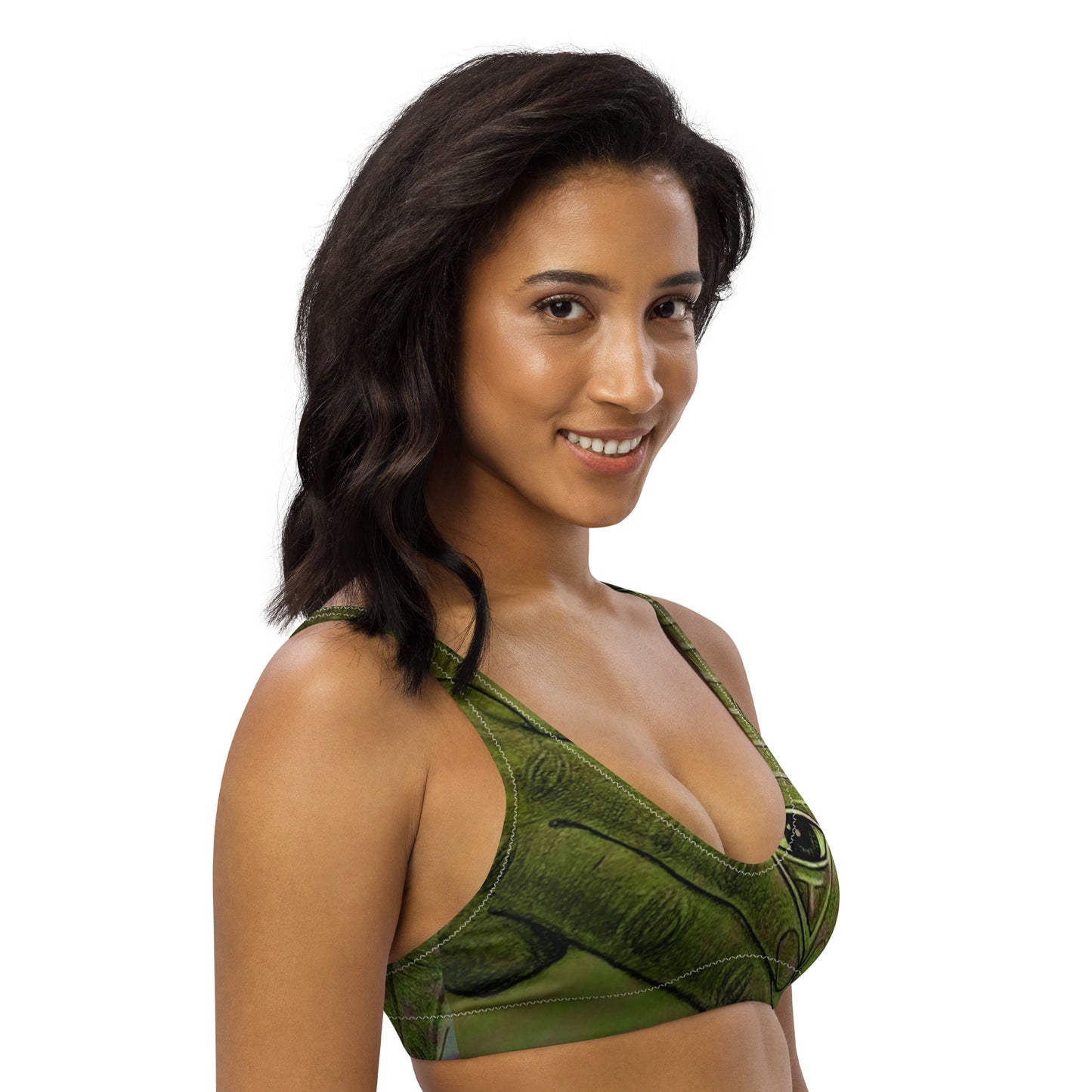 Recycled padded bikini top