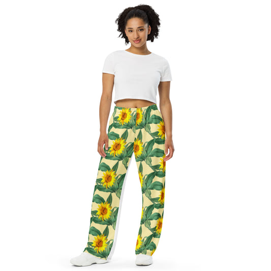 All-over print unisex wide-leg pants