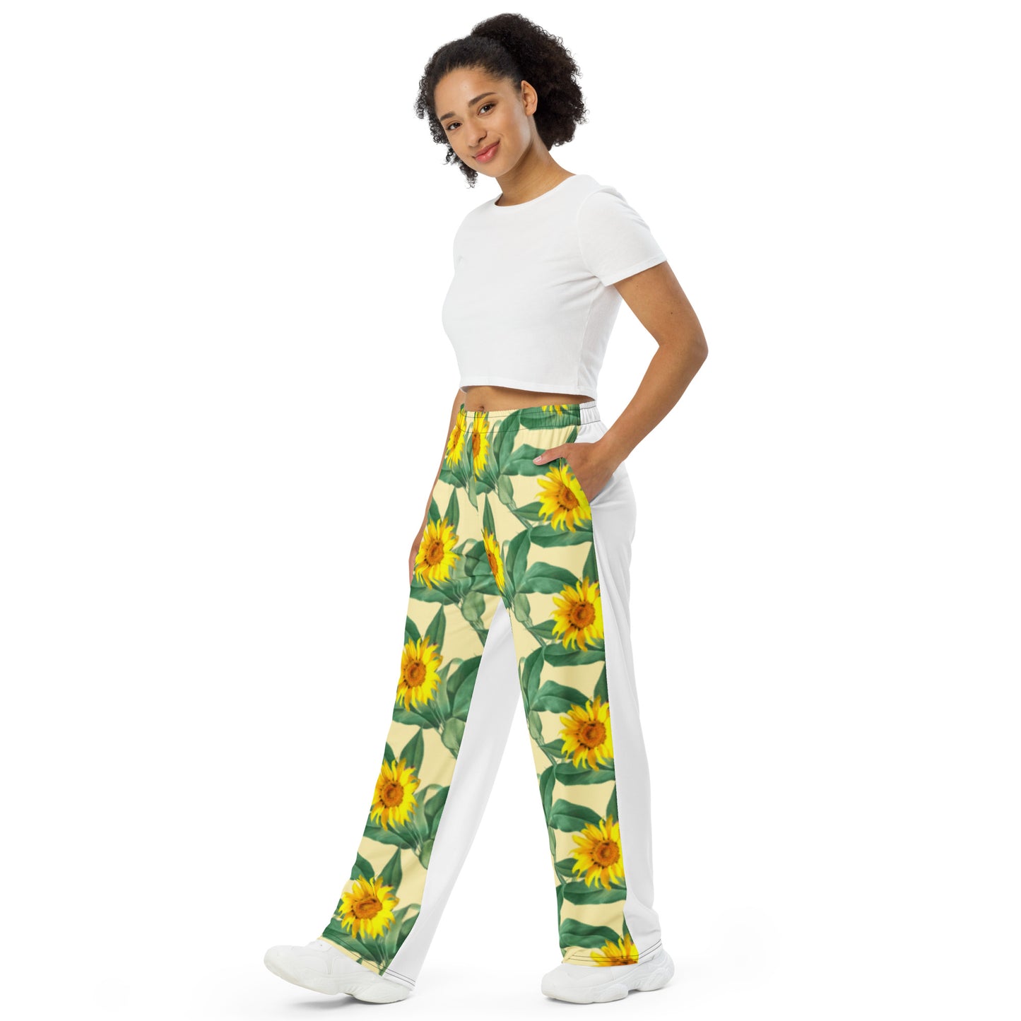 All-over print unisex wide-leg pants