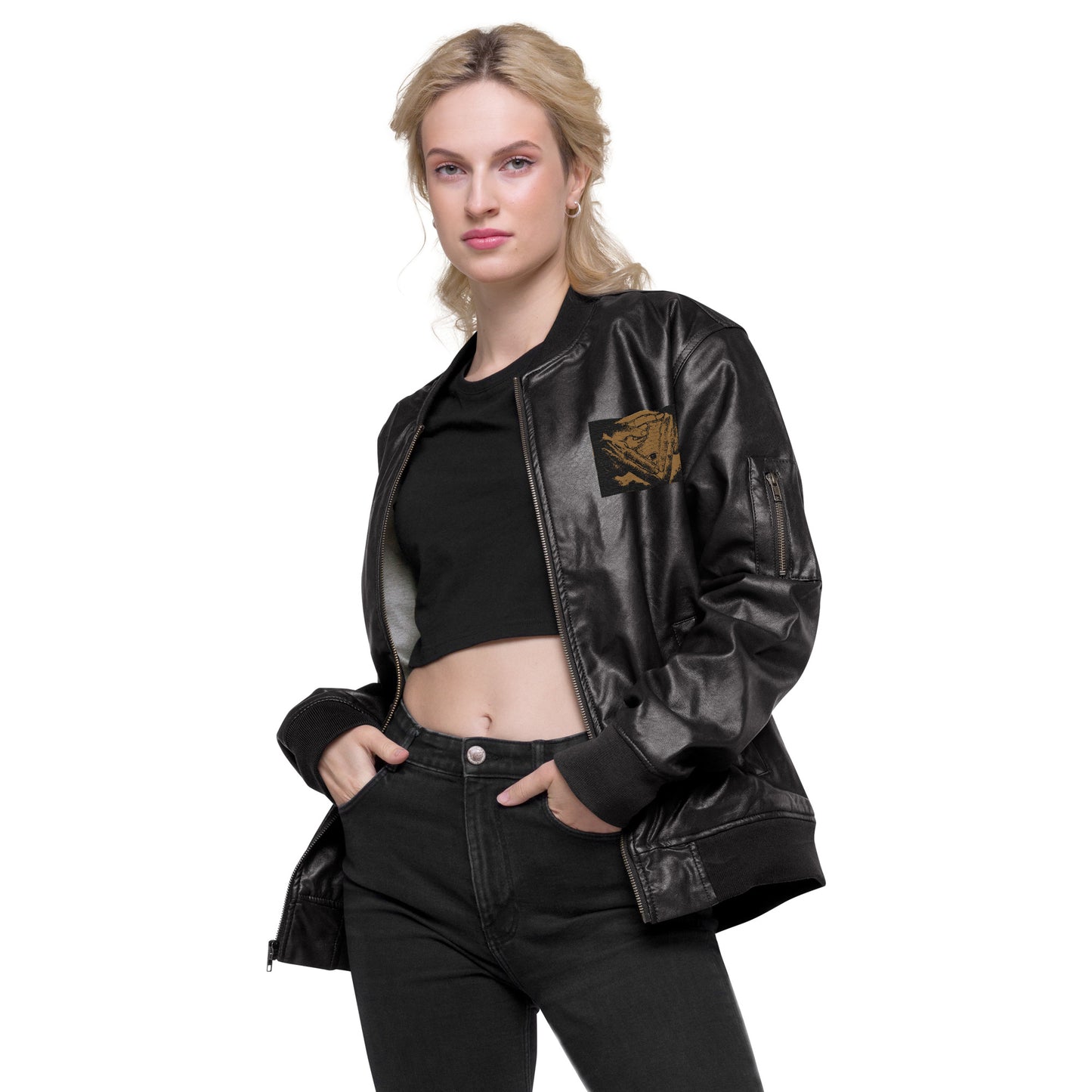 Leather Bomber Jacket