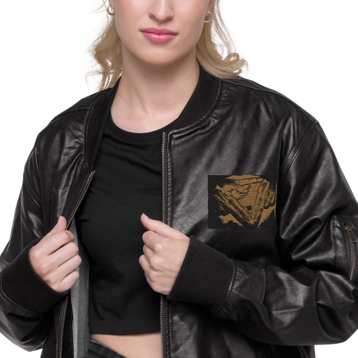 Leather Bomber Jacket