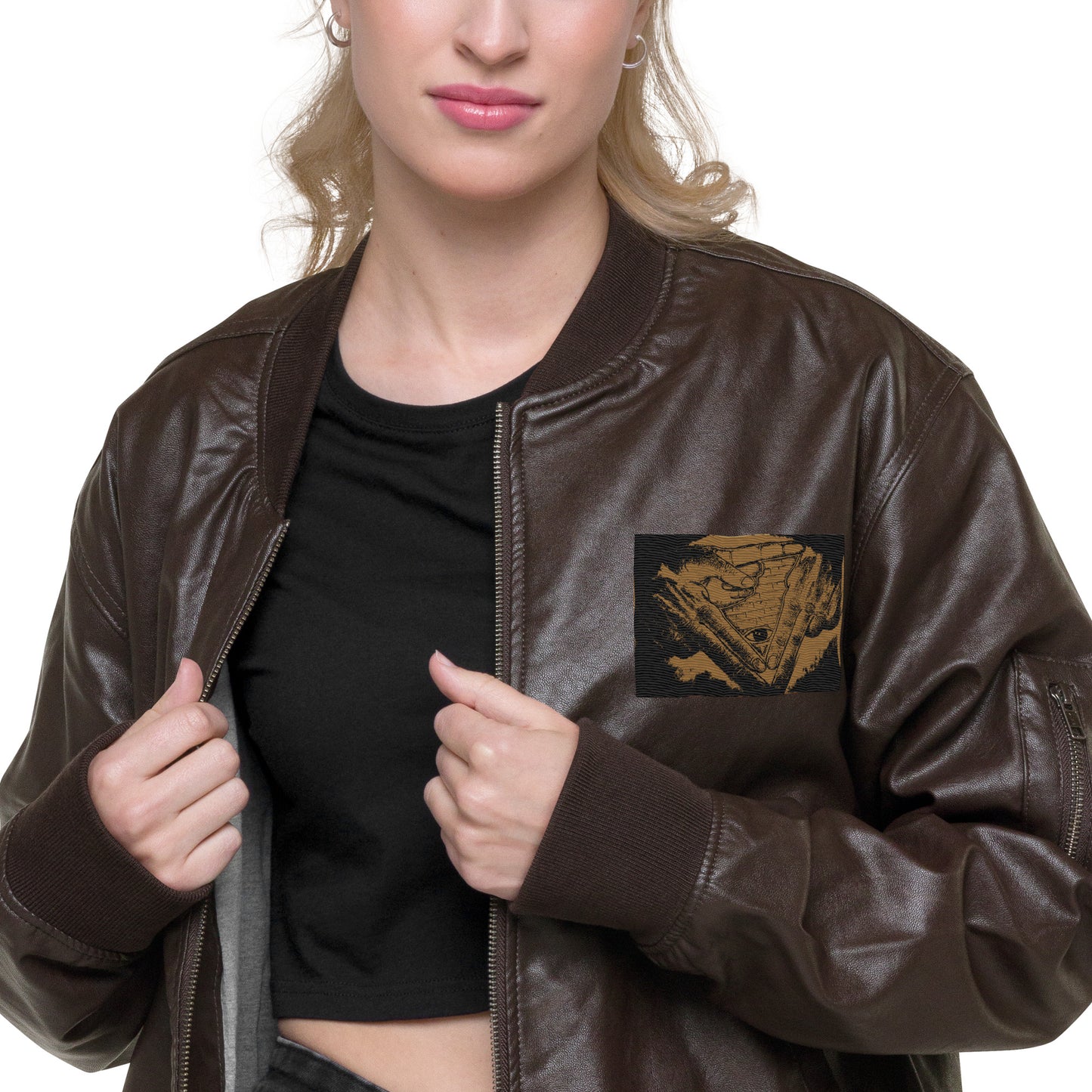 Leather Bomber Jacket