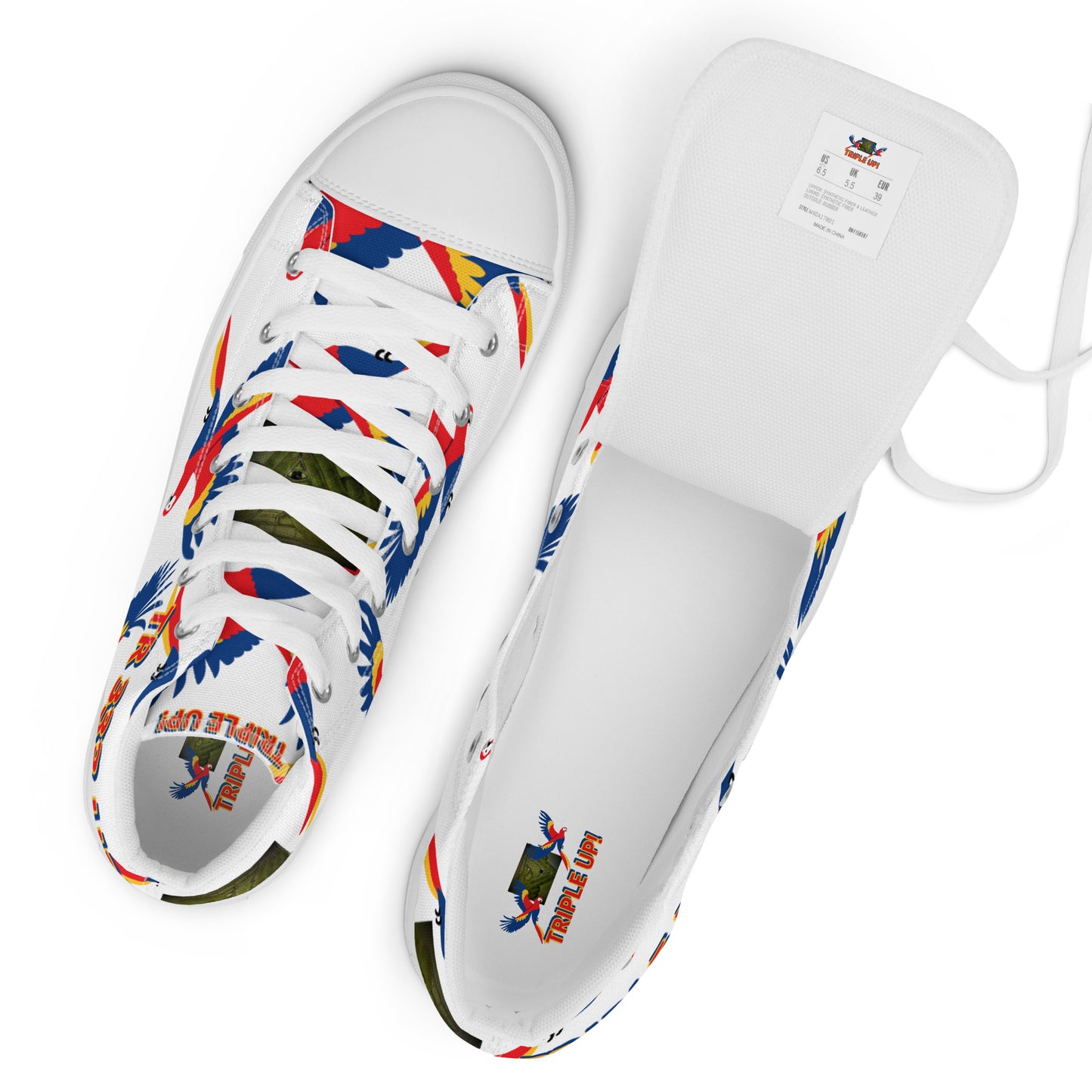 Men’s high top canvas shoes