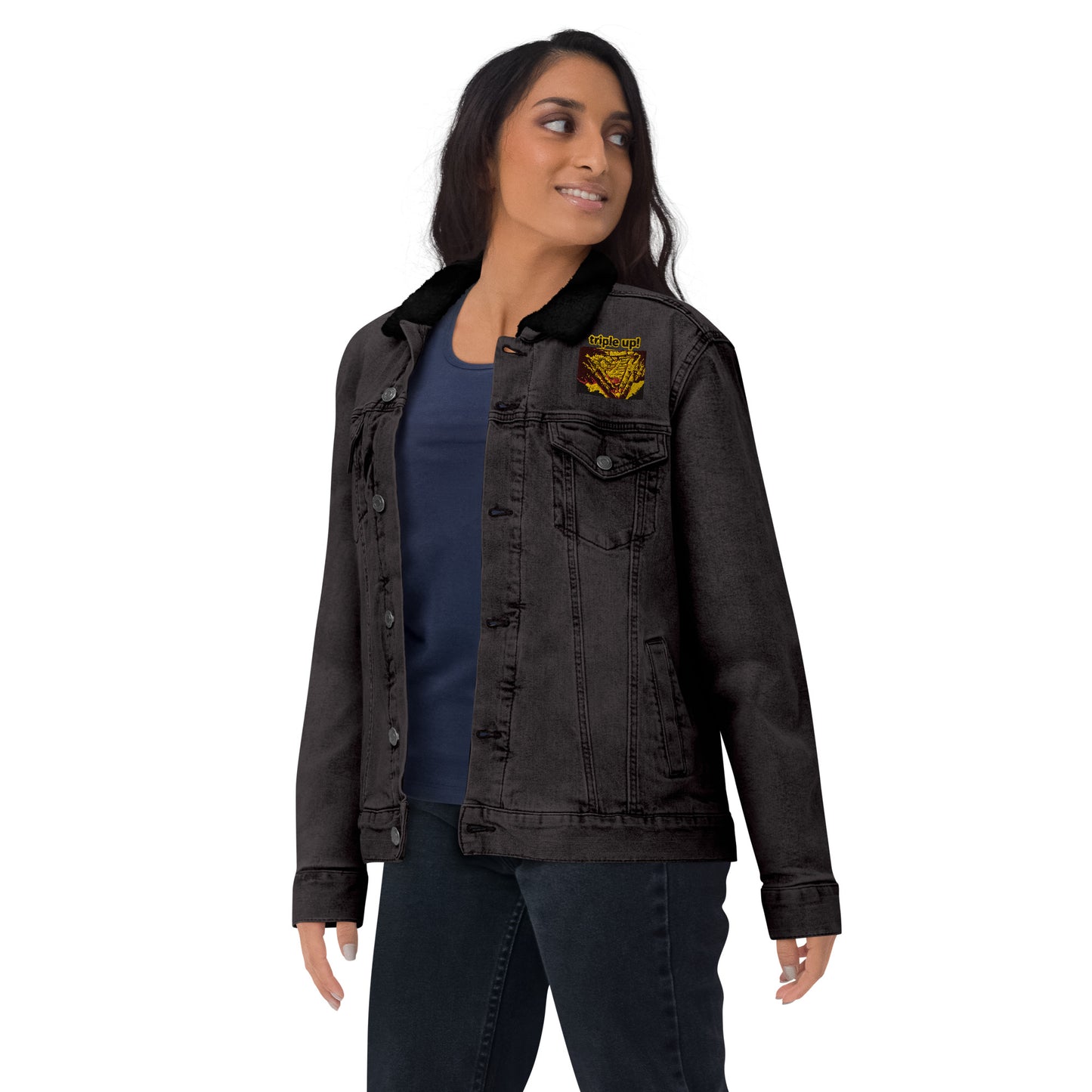 Unisex denim sherpa jacket