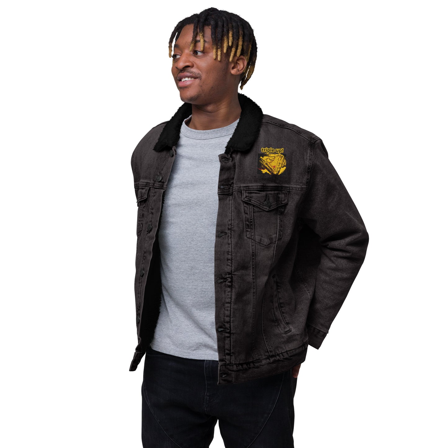 Unisex denim sherpa jacket