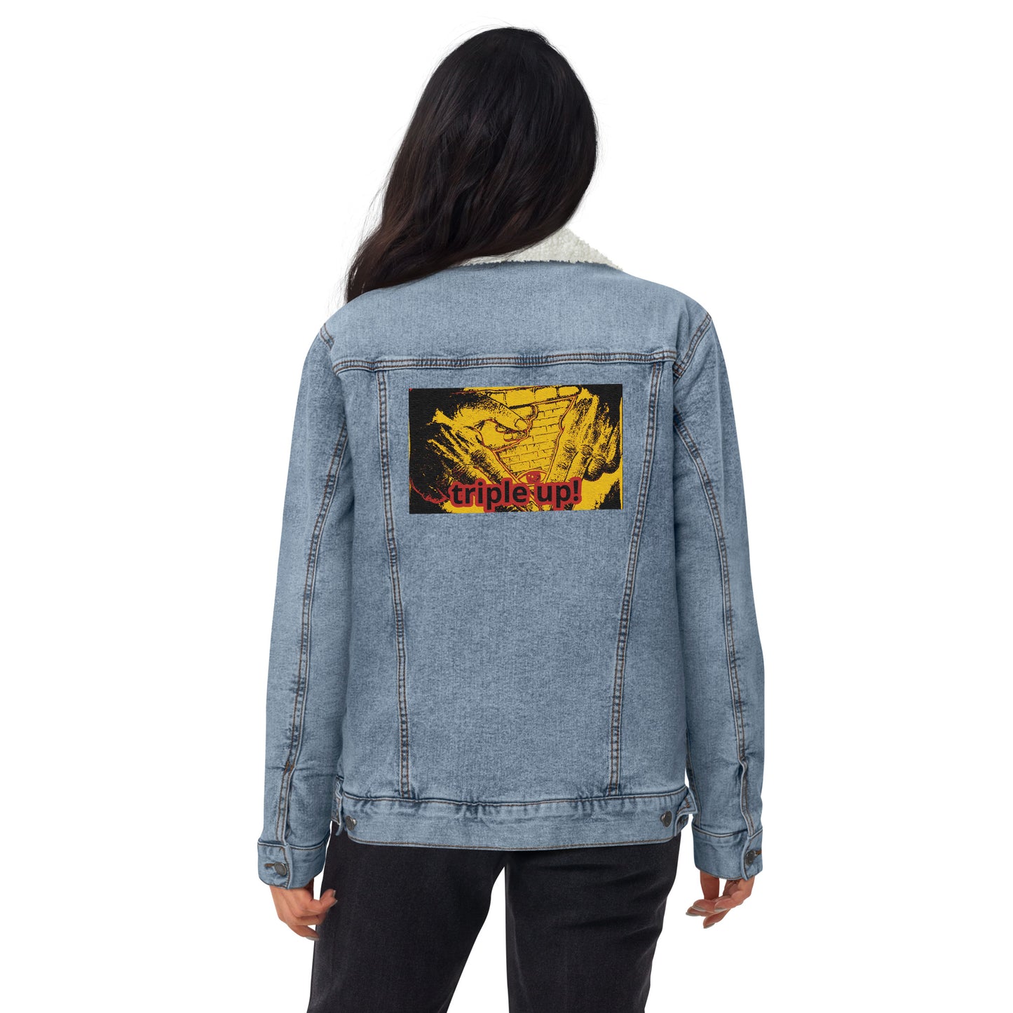 Unisex denim sherpa jacket