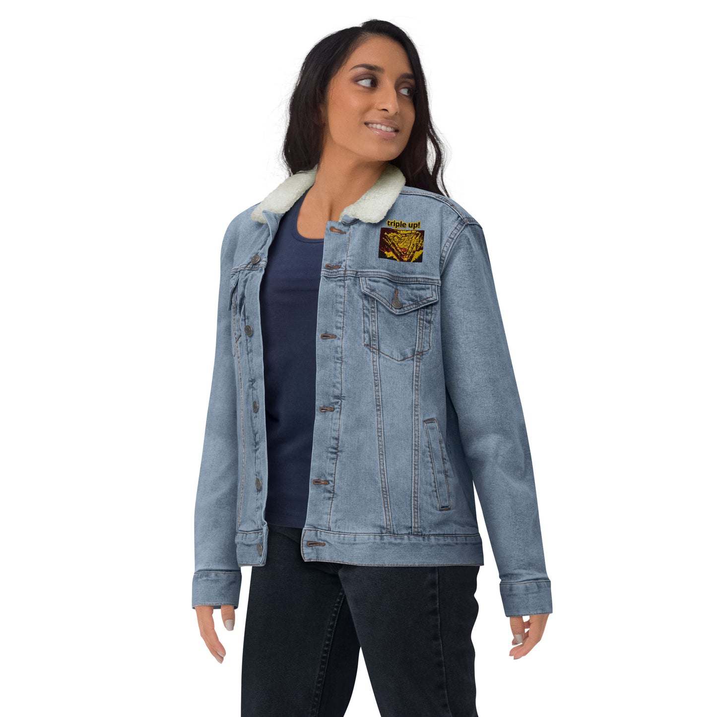 Unisex denim sherpa jacket